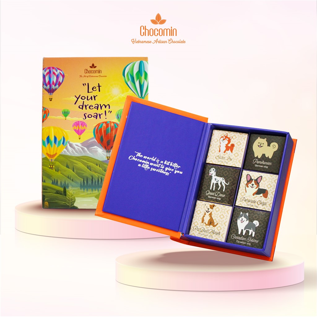 Picture of Mini Size Chocolate "Book" Box - Dog Image Collection